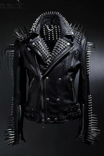 Women spiked studded black - studded,
