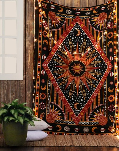 Sun moon tapestry wall - tapestry,