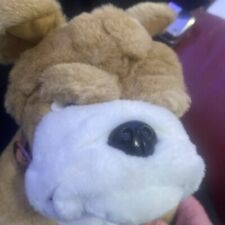 British Bulldog Plush Gina Stuffed Animal Dog Collar.    O