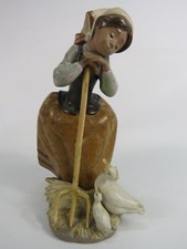 Lladro Figurine 2178 Harvest Helpers Gres Finish Perfect Condition