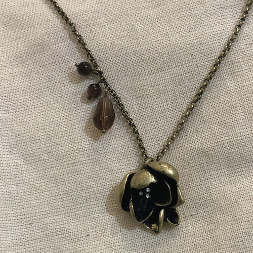 Fossil necklace brass tone - fossil,