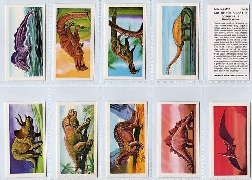 Cigarette cards dinosaurs - cards,