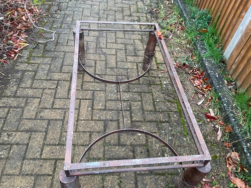 Wrought iron table base for