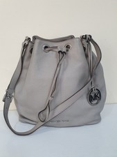Michael Kors grey leather handbag  satchel shoulder bucket bag