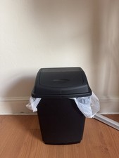 Small Bin with Flip Top Lid Ideal for Bathroom or Small Spaces