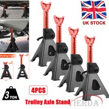 Axle Stands 4PCS 3 Ton Tonne Heavy Duty Car Van Vehicle Stand Lift Jack Trolley