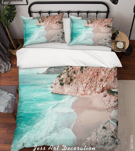 Seaside reef cliff quilt - seaside,