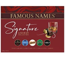New Famous Names Signature Liqueur Chocolate Collection Box Gift - 185 grams