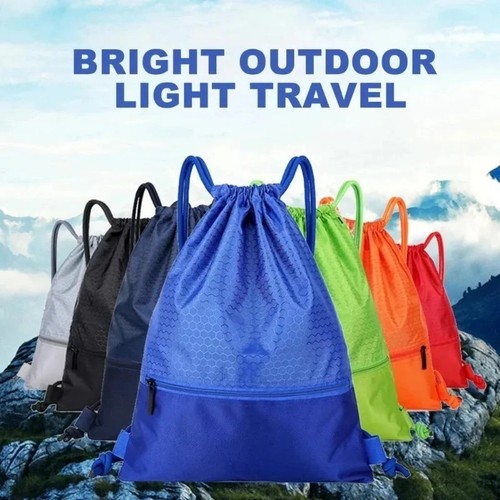 Sports drawstring bag zipper - sports,
