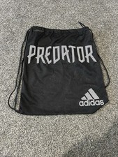 Retro Adidas Predator Football Boot Drawstring Bag Black White Bag 
