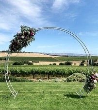 Large White Metal Round
