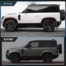 GLOSS BLK WHEEL ARCHES FENDER FLARE TRIM FOR LAND ROVER DEFENDER 90 L663 2020-23