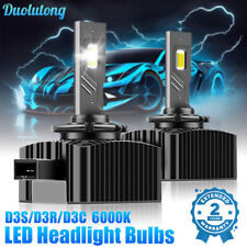 2xD3S LED Headlight Bulbs White Light 6000K For Jaguar XE JA 2015-on