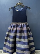 Cinderella Designer Navy Blue/ Silver Dress Age 8 Party Wedding - Worn Once 