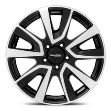 18" SUPERMETAL VAULT BLACK POLISHED  ALLOY WHEELS FIAT DUCATO   MOTORHOME VAN