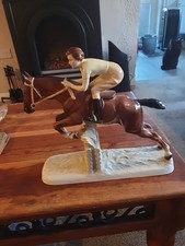  Girl Jumping On Horse Jumping Fence ornament,  No 64. Hertwig Katzhutte/beswick