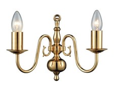 Flemish Style 2 Lamp Twin Wall