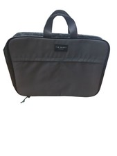 TED BAKER MENS BLACK GREY PRINTED TOILETRY TRAVEL BAG WITH CARRY HANDLES