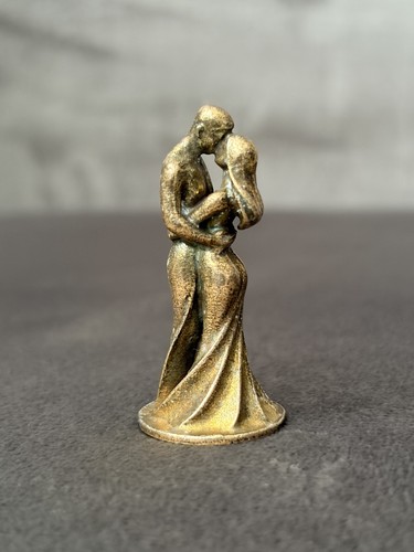 Solid brass romantic couple - brass,
