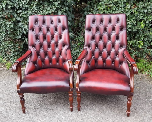 Matching pair red leather - matching,