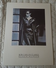 Limited BOB CARLOS CLARKE, BLACK WIDOW print on wood base 79CM X 59CM.