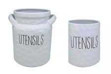 Utensils pot white dimples - utensils,