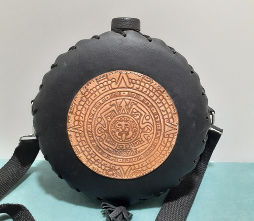 Water canteen black - canteen, leather