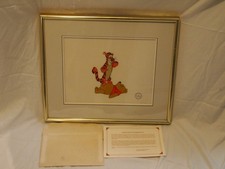 Original WALT DISNEY Winnie Pooh & Tigger LE 2500 Serigraph Cel Cell CUTE & RARE