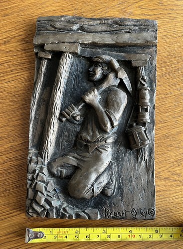 Vintage signed coal miner cold - coal,