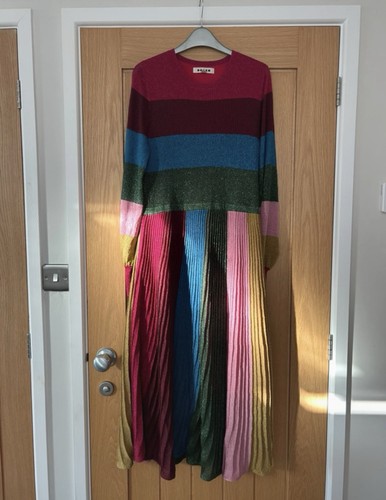 Multi coloured striped glitter - coloured,