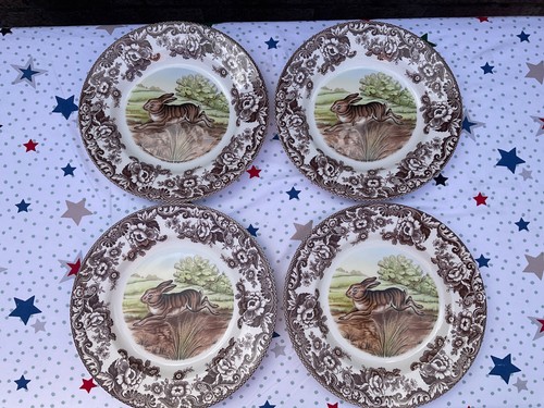 Spode woodland dinner plates - spode,