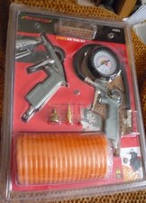 3pc Air Tool Kit Tyre Inflator Air Duster 4.5m Hose  Neilsen CT4374
