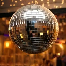 5-20cm Mirror Disco Ball Hanging Glitter Ball For DJ Dance Party Parties Silver