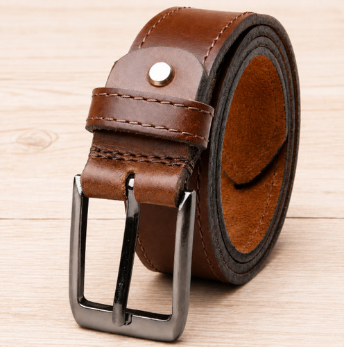 Men black brown leather - brown,