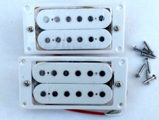 2 WHITE OPEN GUITAR HUMBUCKER