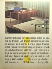 Knoll Associates Office Furniture U. S. International Vintage Print Ad 1965