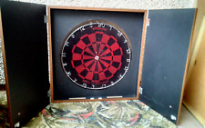 Vintage Dart-board in 2-Door Wooden cabinet - Pre-owned