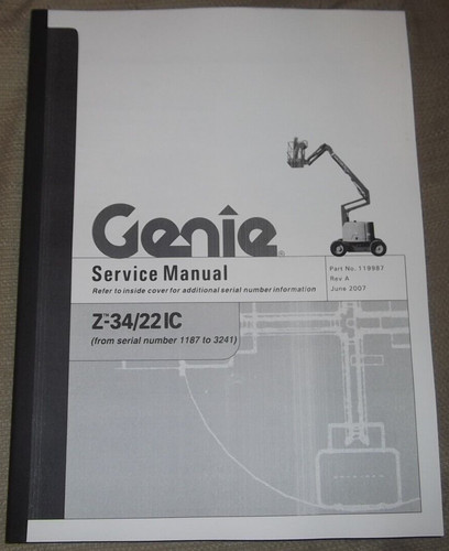 Genie 22ic manlift boom - z-34,