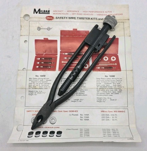 Vintage milbar usa safety wire - milbar,