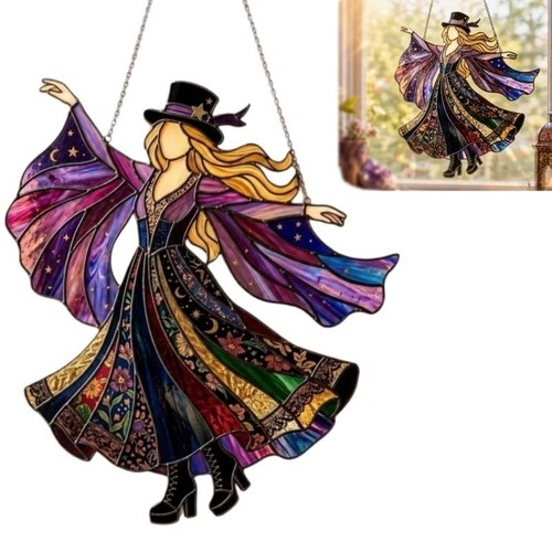 Boho witchy acrylic suncatcher - witchy,