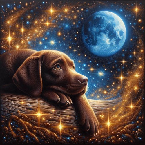 Chocolate labrador cross - chocolate, (46)