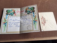 Greetings Telegram 1951.Grange Over Sands Lovely Period Item.Clear Grange Postma