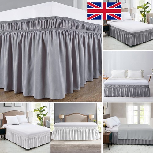 Elasticated bed skirt ruffled - elasticated,