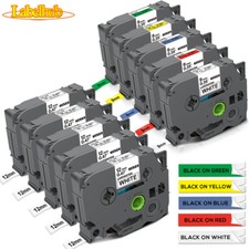 Fit for Brother TZe-231 TZe-221 Label Printer Tape 12mm / 9mm White P-touch E110