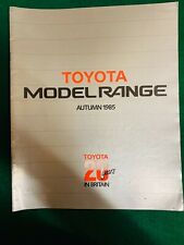 TOYOTA MODEL RANGE 1985 FULL SALES BROCHURE 23 PAGES STARLET COROLLA GT & COUPE 