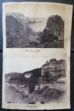 Torquay Hotel, Dawlish & Anstey's Cove  1890s X3 Original Victorian Photos