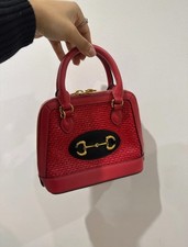 Gucci Red Top Handle Leather