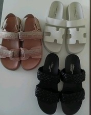 Women's Shoes Bundke Of 3 flip-flops/sliders Pair Size 8 Madden Girl, Guess, Tu