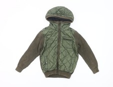 Next Boys Green Quilted Hooded