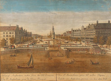 View of Amsterdam 1760 Balthasar Probst Augsburg copperplate vue optique
